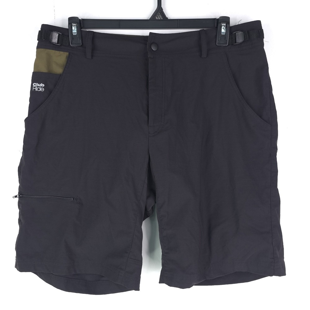 Club Ride Shorts Mens XL Gray Mountain Bike Cycling Adjustable Waist 11 Inseam